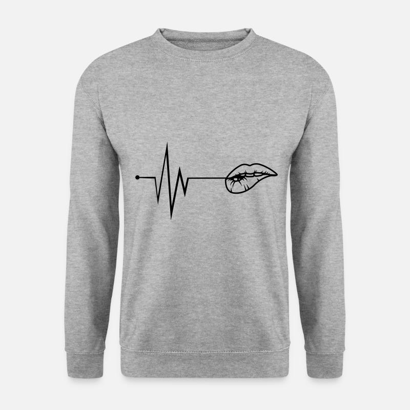 Lip pulse - Unisex Sweatshirt - salt & pepper