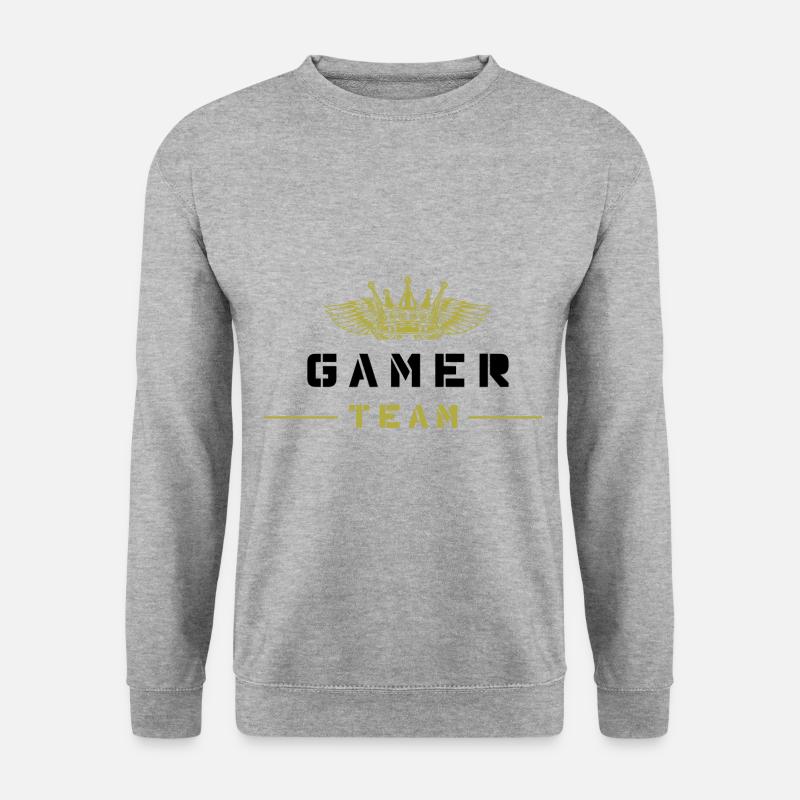 Gamer Team - Unisex Pullover - Weißgrau meliert