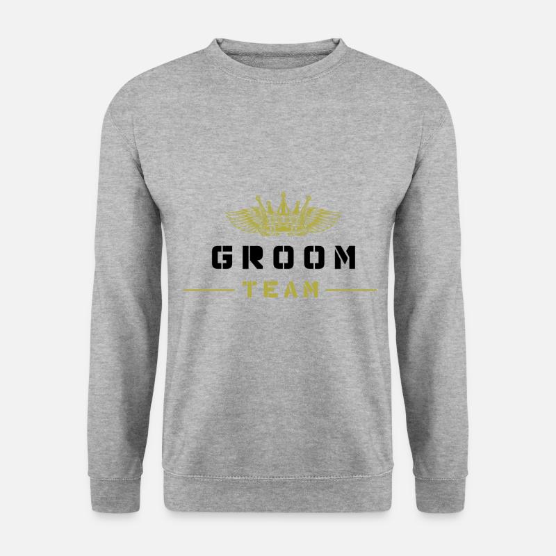 Groom Team - Unisex Pullover - Weißgrau meliert