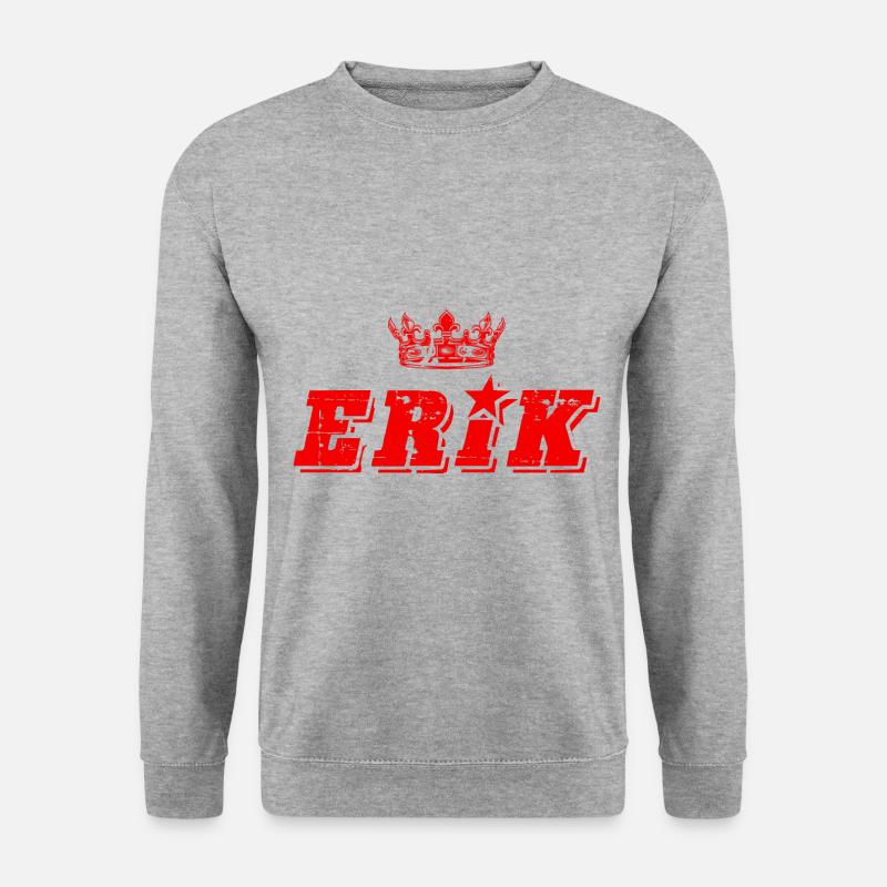 Erik - Unisex Pullover - Weißgrau meliert
