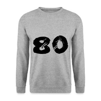 Maillot 80 numéro - Sweat-shirt Unisexe - gris chiné - Devant - Alina (178cm) & Michal (187cm)