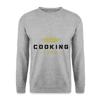 Cooking Team - Unisex Sweatshirt - salt & pepper - Front - Alina (178cm) & Michal (187cm)
