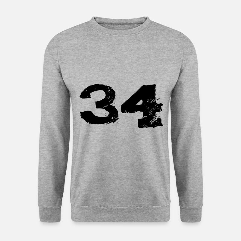 Maillot 34 Numéro - Sweat-shirt Unisexe - gris chiné