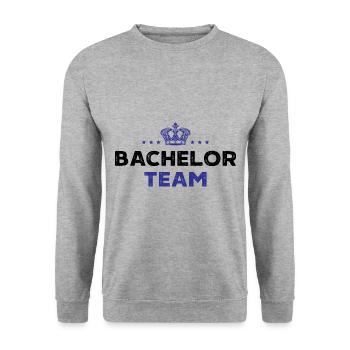 Équipe Bachelor - Sweat-shirt Unisexe - gris chiné - Devant - Alina (178cm) & Michal (187cm)