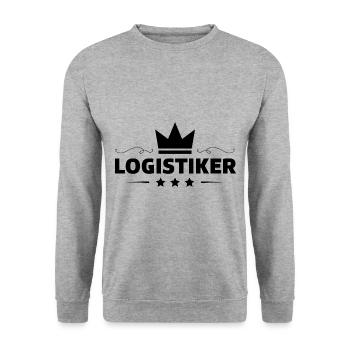 Logistiker Beruf - Unisex Pullover - Weißgrau meliert - Vorne - Alina (178cm) & Michal (187cm)