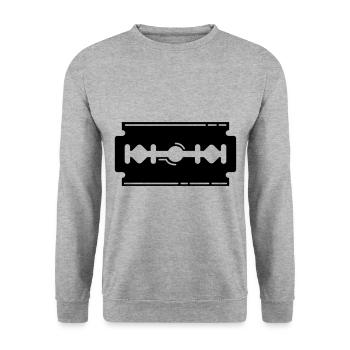 Icône de lame de rasoir Icône - Sweat-shirt Unisexe - gris chiné - Devant - Alina (178cm) & Michal (187cm)