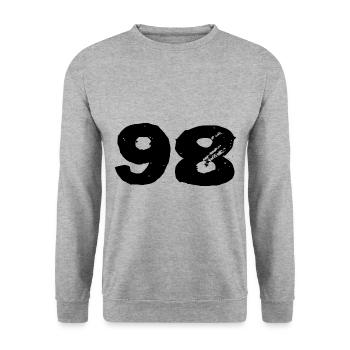 98 Number jersey - Unisex Sweatshirt - salt & pepper - Front - Alina (178cm) & Michal (187cm)