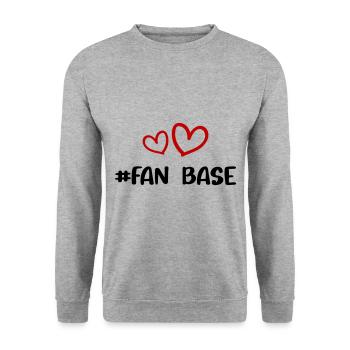 Fan Base Heart Love - Unisex Sweatshirt - salt & pepper - Front - Alina (178cm) & Michal (187cm)