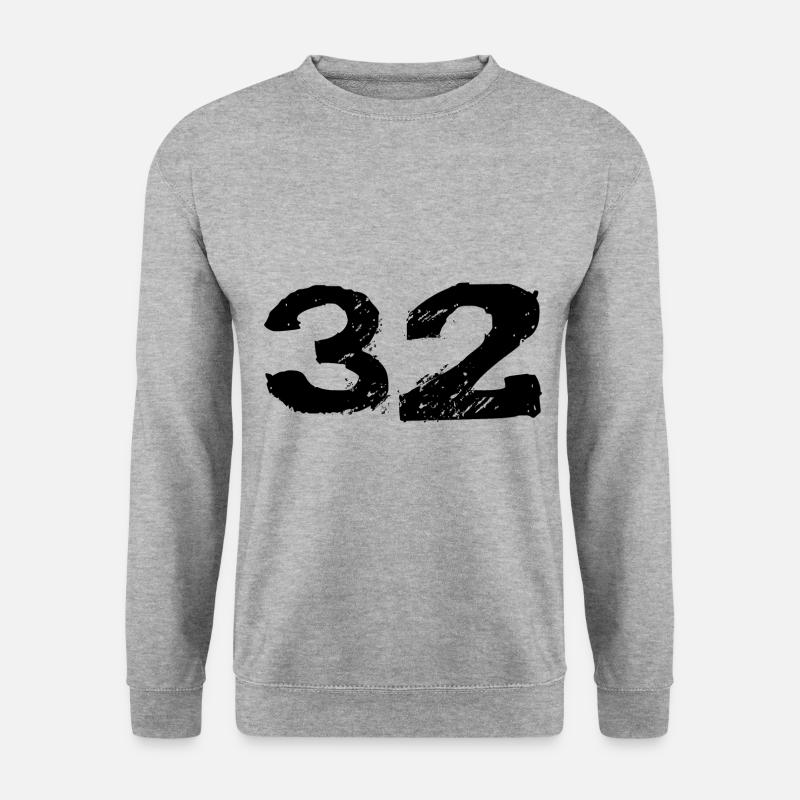 32 Number jersey - Unisex Sweatshirt - salt & pepper