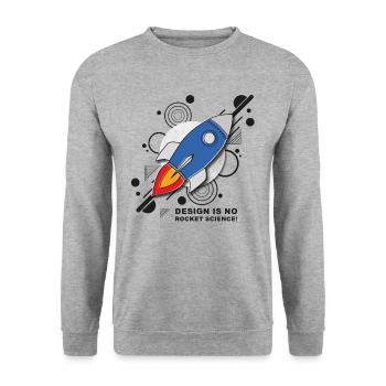 Design is no Rocket Science Number 3 - Unisex Sweatshirt - salt & pepper - Front - Alina (178cm) & Michal (187cm)