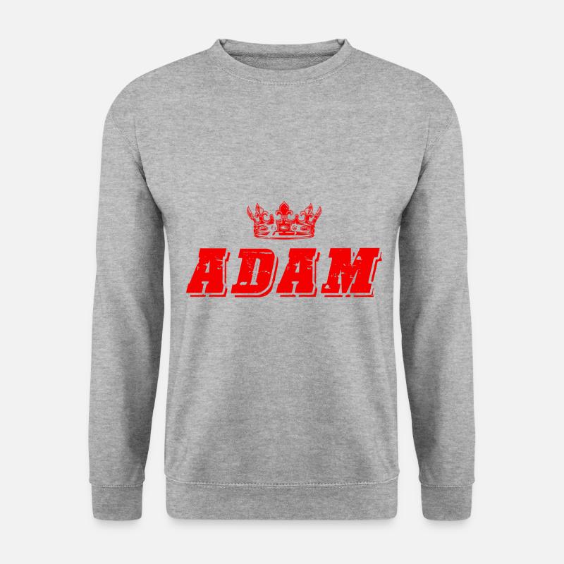 Adam - Unisex Pullover - Weißgrau meliert