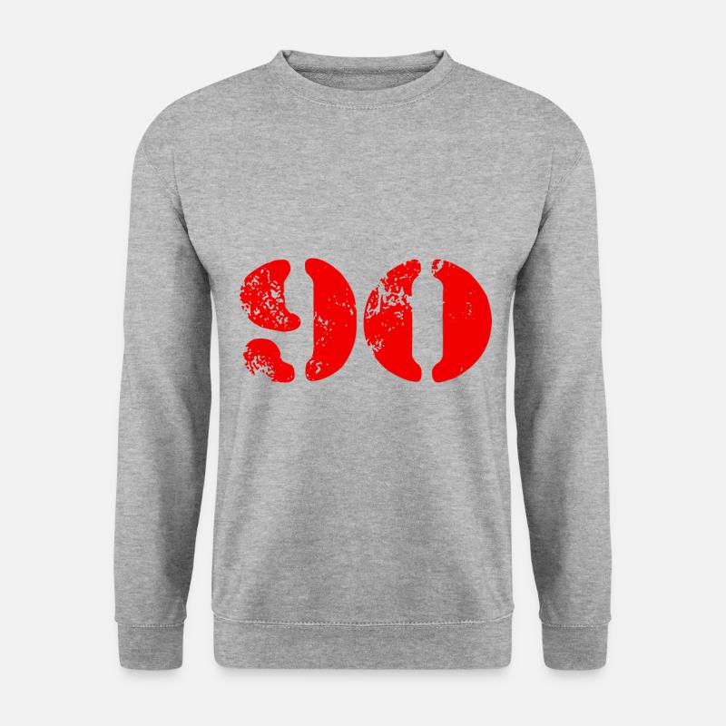 90 number symbol - Unisex Sweatshirt - salt & pepper