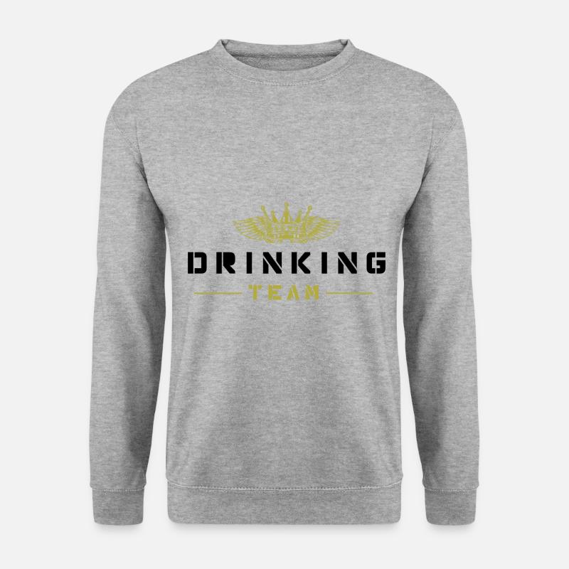 Drinking Team - Unisex Pullover - Weißgrau meliert