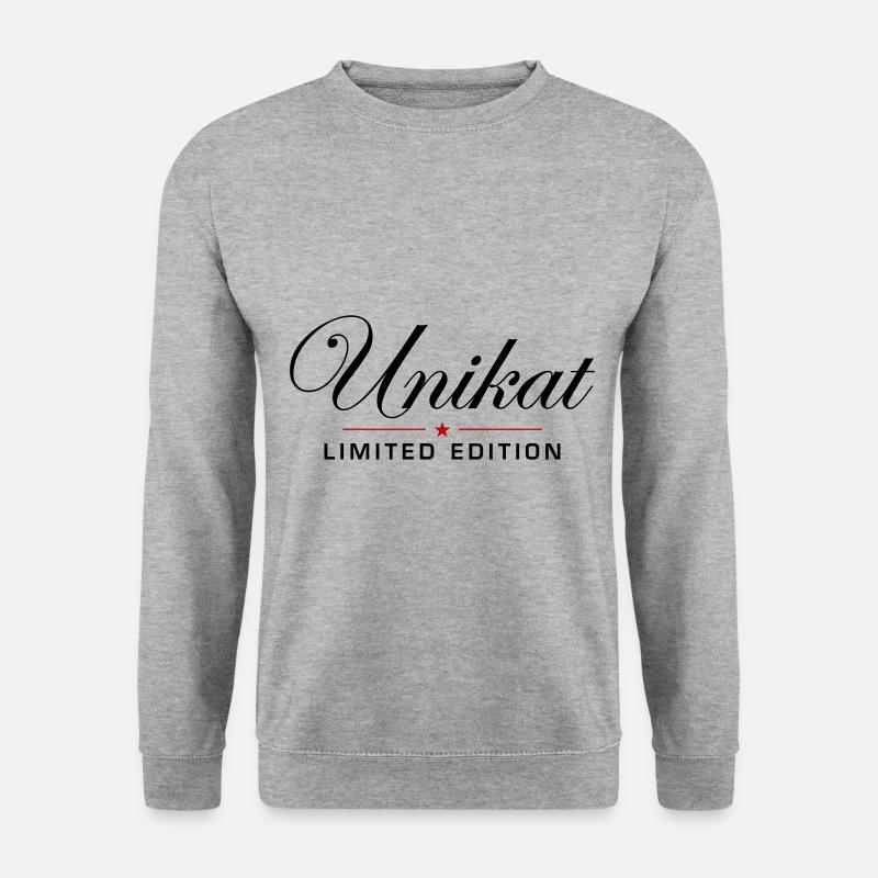 Unikat Limited Edition - Unisex Pullover - Weißgrau meliert