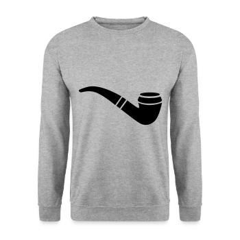 Pfeife rauchen - Unisex Pullover - Weißgrau meliert - Vorne - Alina (178cm) & Michal (187cm)