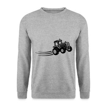 Tracteur Farmer Symbole Farmer - Sweat-shirt Unisexe - gris chiné - Devant - Alina (178cm) & Michal (187cm)