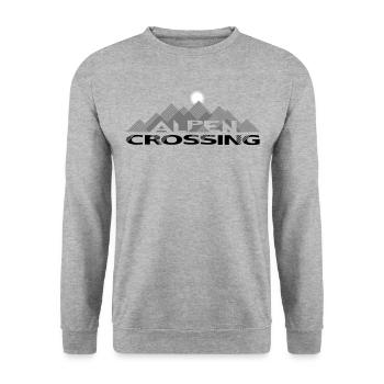 AlpenCrossing 3C - Unisex Pullover - Weißgrau meliert - Vorne - Alina (178cm) & Michal (187cm)