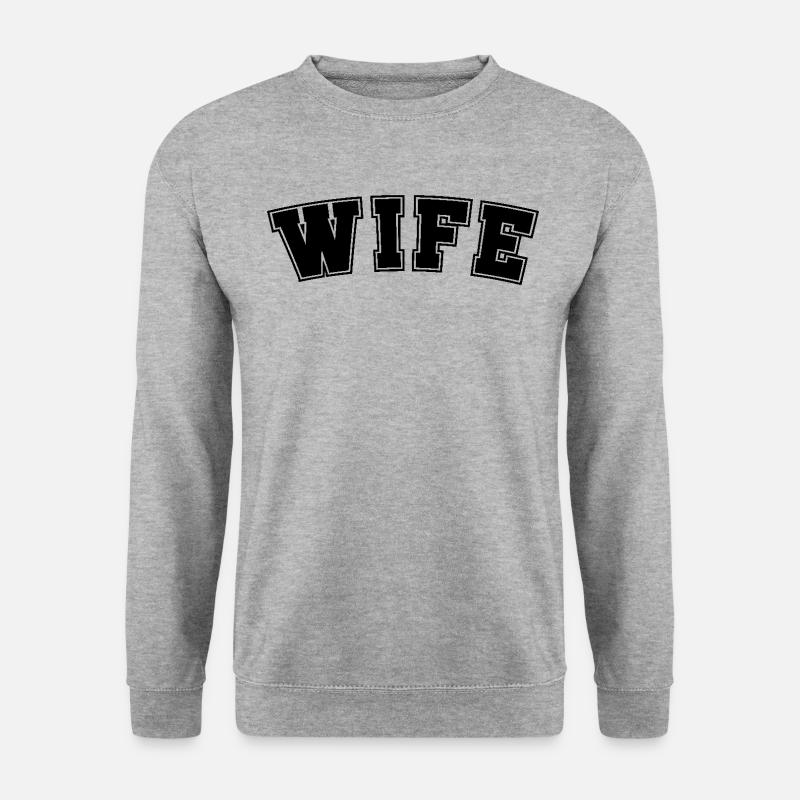 Ehefrau - Unisex Pullover - Weißgrau meliert