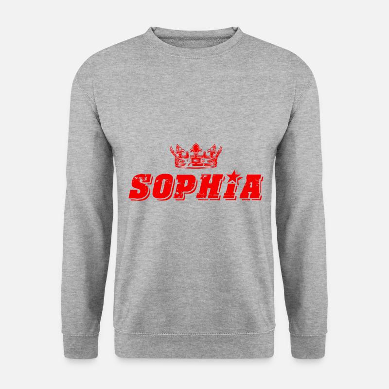 Sophia - Unisex Pullover - Weißgrau meliert