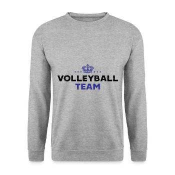 Volleyball Team - Unisex Pullover - Weißgrau meliert - Vorne - Alina (178cm) & Michal (187cm)