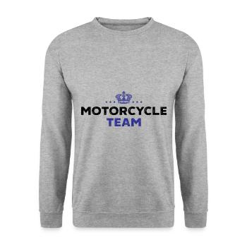 Motorcycle Team - Unisex Sweatshirt - salt & pepper - Front - Alina (178cm) & Michal (187cm)