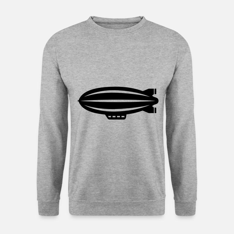 Zeppelin Icon Symbol - Unisex Pullover - Weißgrau meliert
