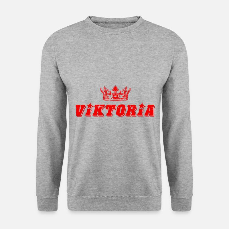 Viktoria - Unisex Pullover - Weißgrau meliert