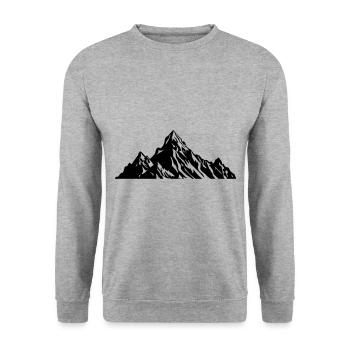 Mountains Nature Silhouette - Unisex Sweatshirt - salt & pepper - Front - Alina (178cm) & Michal (187cm)