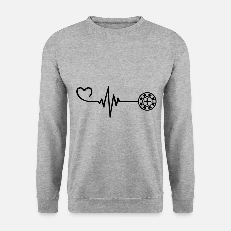 Roulette Pulse Heart - Unisex Sweatshirt - salt & pepper