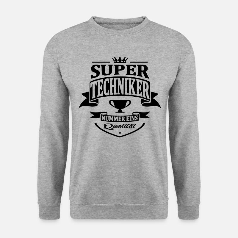 techniker nummer eins - Unisex Pullover - Weißgrau meliert