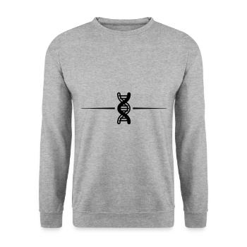 Ligne de symbole Adn - Sweat-shirt Unisexe - gris chiné - Devant - Alina (178cm) & Michal (187cm)