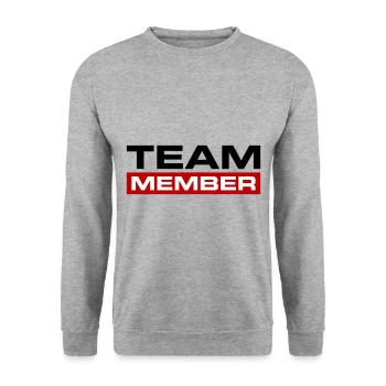 Team Member - Unisex Sweatshirt - salt & pepper - Front - Alina (178cm) & Michal (187cm)