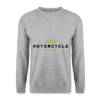 Motorcycle Team - Unisex Sweatshirt - salt & pepper - Front - Alina (178cm) & Michal (187cm)