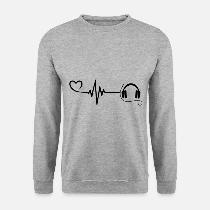 Casque Pulse Heart Love - Sweat-shirt Unisexe - gris chiné