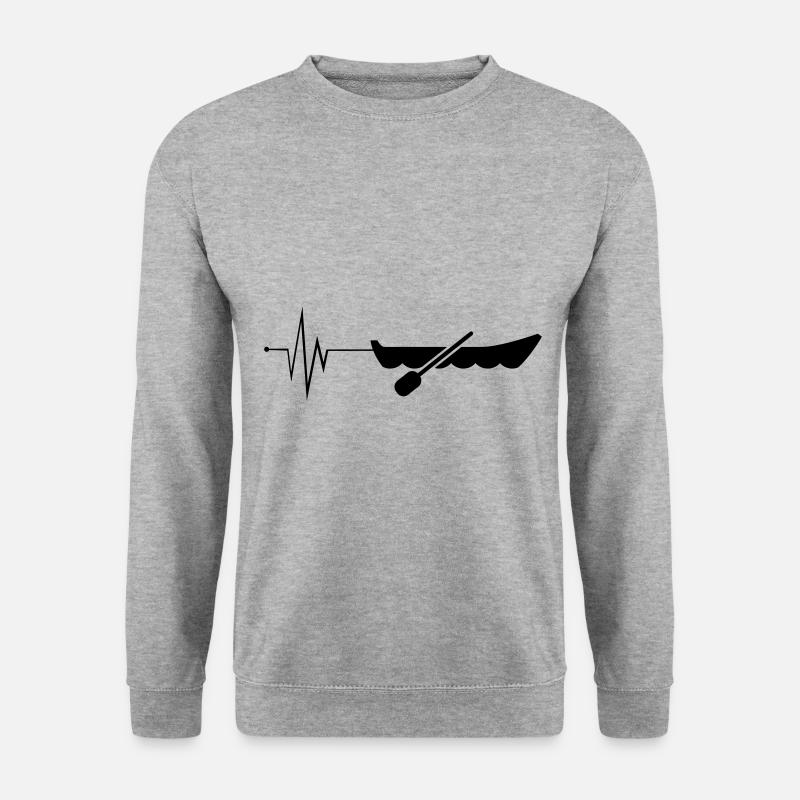 boot Symbol Puls - Unisex Pullover - Weißgrau meliert