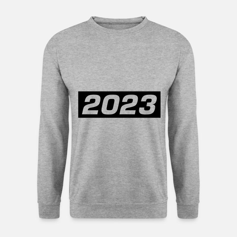 2023 Strich - Unisex Pullover - Weißgrau meliert