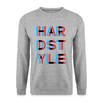 Hardstyle - Rawstyle - Hardstyler Gift merch - Unisex Sweatshirt - salt & pepper - Front - Alina (178cm) & Michal (187cm)