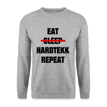 Hardtekk - Merch - Tekk - Gift - Unisex Sweatshirt - salt & pepper - Front - Alina (178cm) & Michal (187cm)