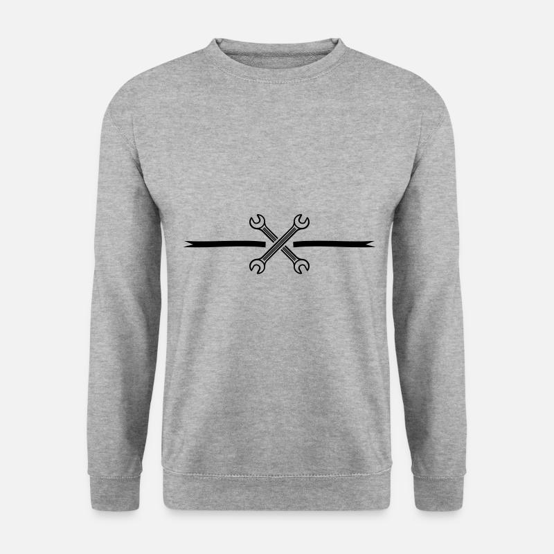 wrench icon - Unisex Sweatshirt - salt & pepper