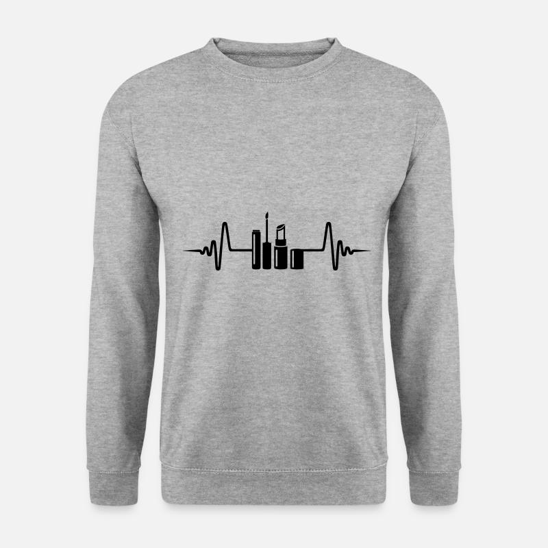 Make Up Kosmetik Puls - Unisex Pullover - Weißgrau meliert