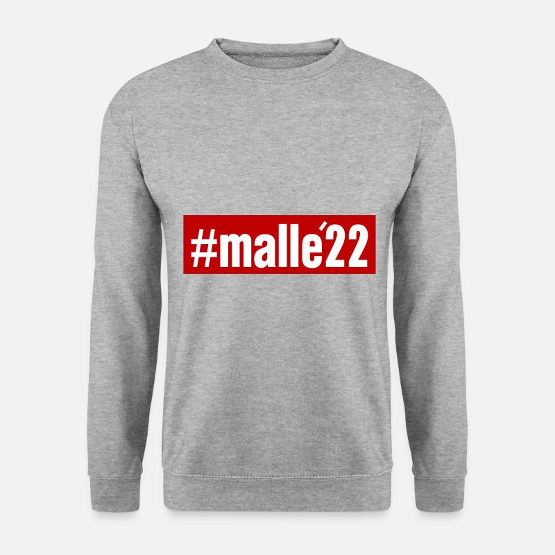 malle 22 - Unisex Pullover - Weißgrau meliert