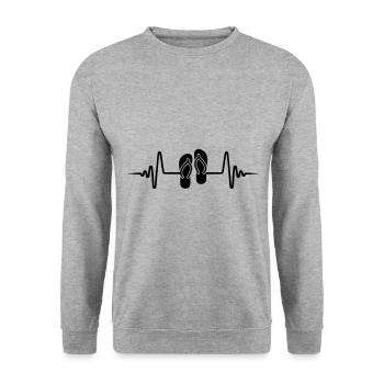 Flip-flops pulse - Unisex Sweatshirt - salt & pepper - Front - Alina (178cm) & Michal (187cm)