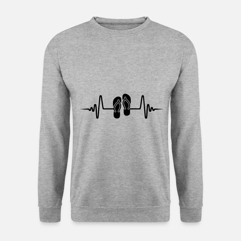 Flip-flops pulse - Unisex Sweatshirt - salt & pepper