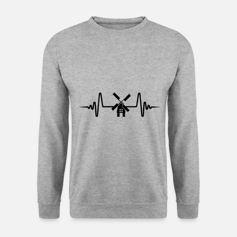 Windmill Pulse Silhouette - Unisex Sweatshirt - salt & pepper