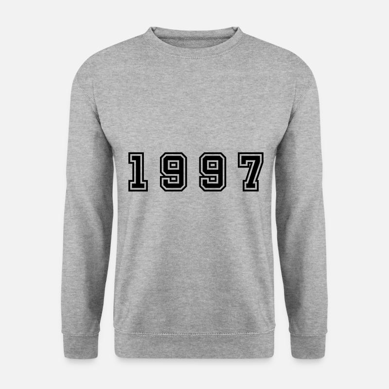 1997 Jahr Zahl - Unisex Pullover - Weißgrau meliert