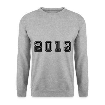 Numéro de l’année 2013 - Sweat-shirt Unisexe - gris chiné - Devant - Alina (178cm) & Michal (187cm)
