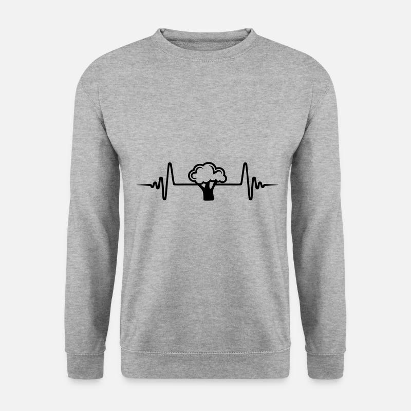 Brokkoli Puls - Unisex Pullover - Weißgrau meliert