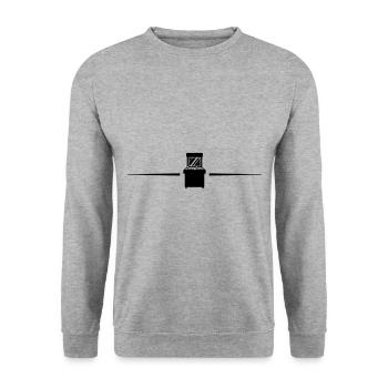 Arcade Retro Line Gamer - Unisex Sweatshirt - salt & pepper - Front - Alina (178cm) & Michal (187cm)