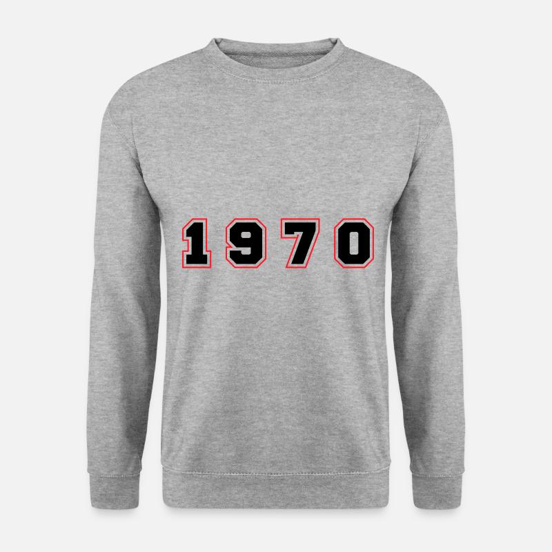 Numéro de l’année 1970 - Sweat-shirt Unisexe - gris chiné