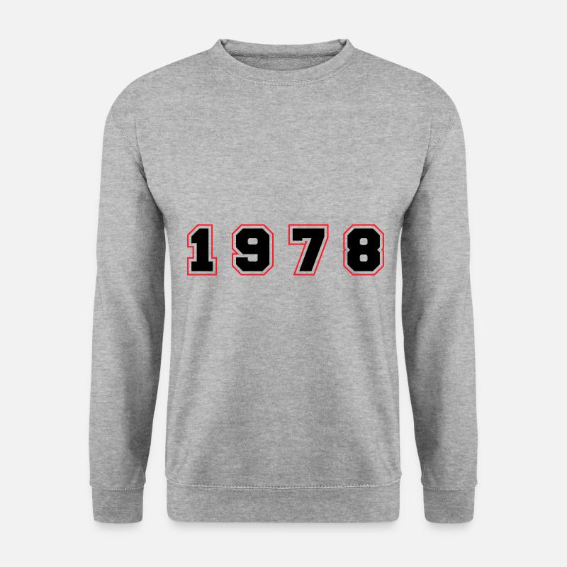 1978 Jahr Zahl - Unisex Pullover - Weißgrau meliert